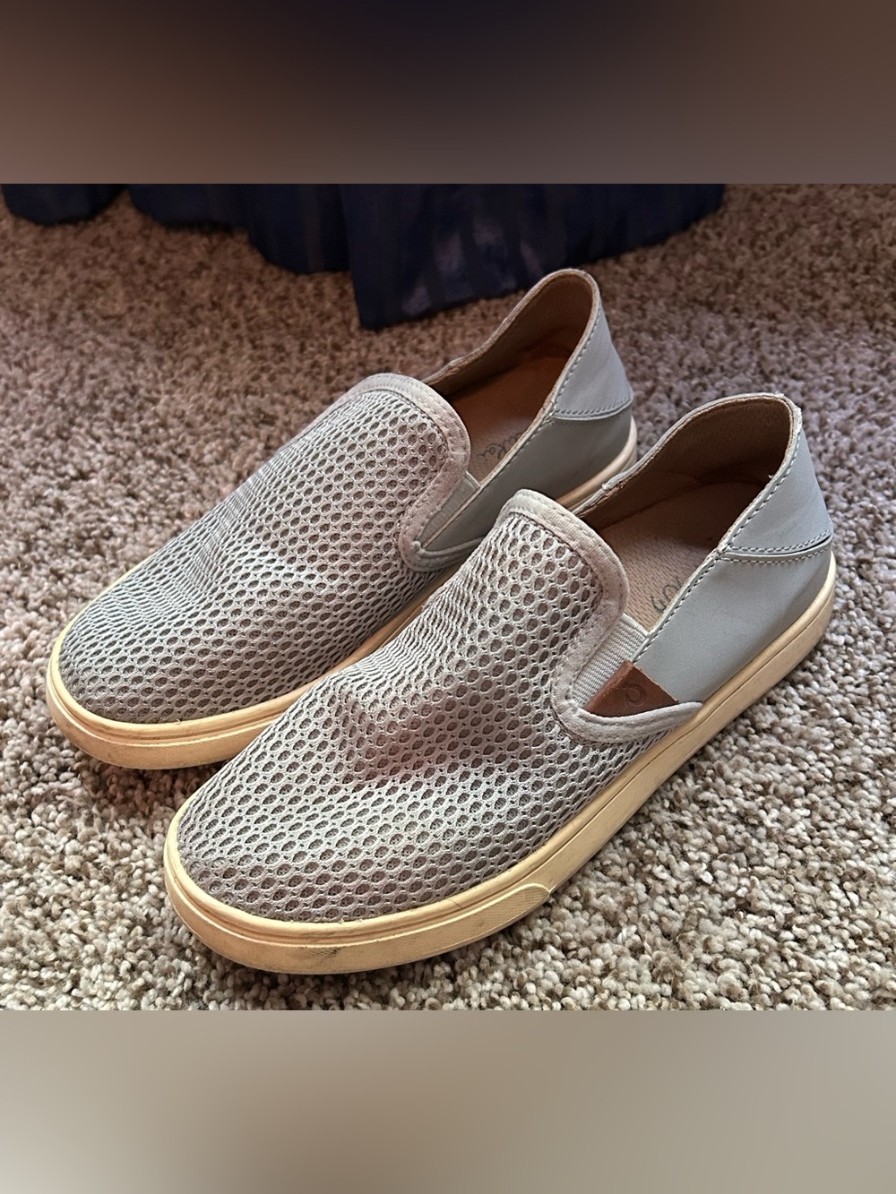 Olukai Pehuea Slip-on Sneakers - Womens Size US 5 / EU 35 - Light Blue